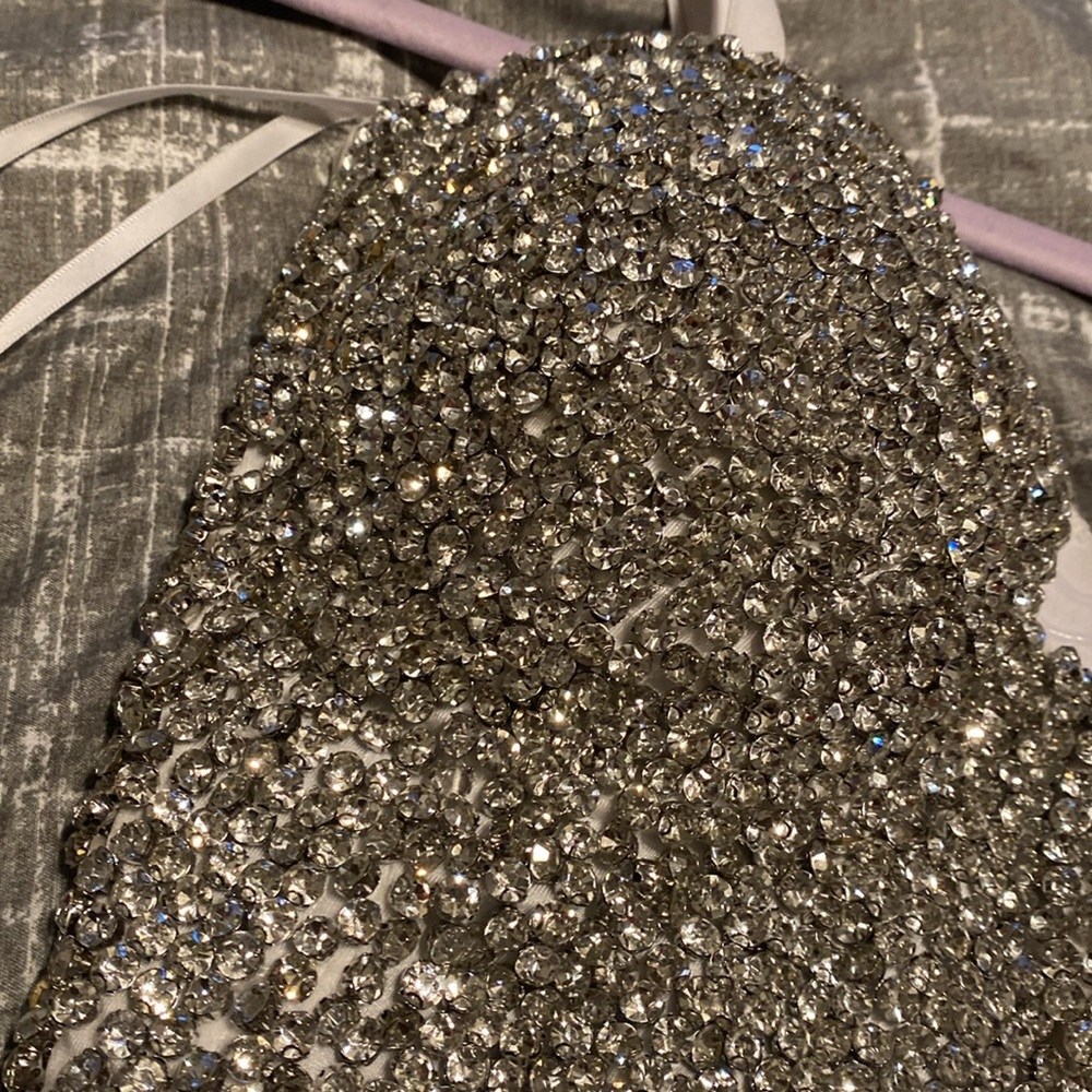Windsor Store Rhinestone Crop Top - Picture 4 of 6